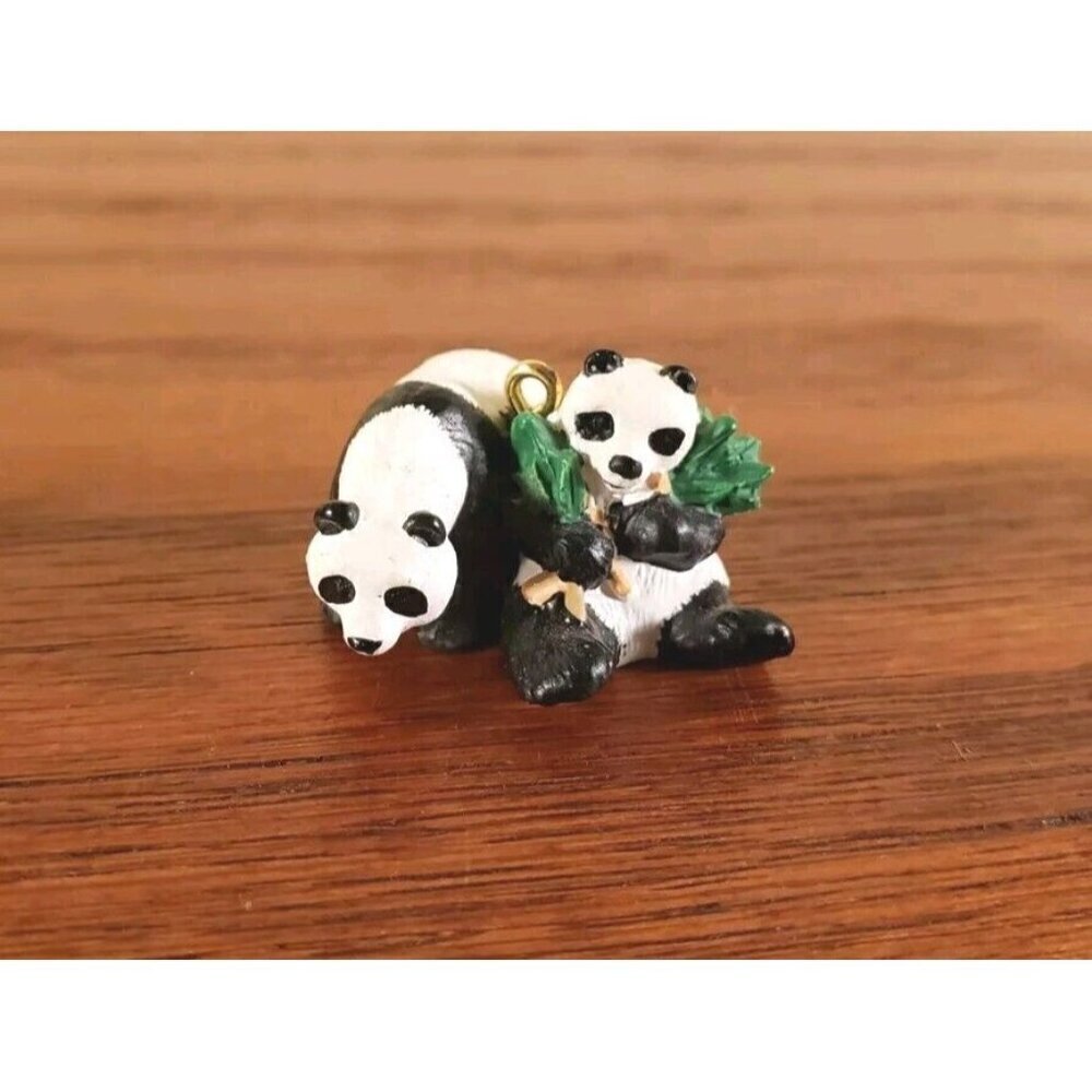 Pandas Ornament Miniature Vintage Hallmark Christmas  Peaceful Pandas New